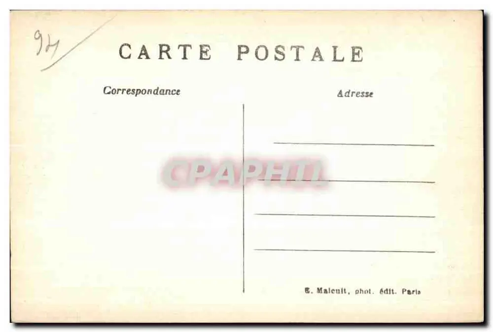 PARC ST-MAUR — As Margens da Marne — E. M. - Verso