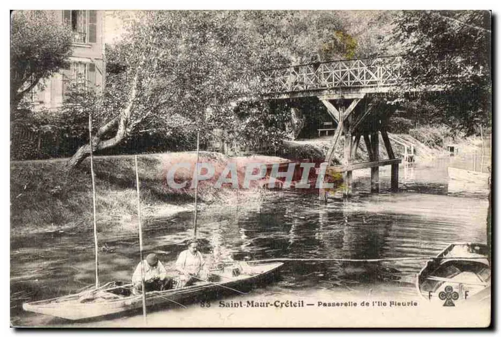 Saint-Maur-Crétèil — Brücke der Blüteninsel — Verlag F. F. - Vorderseite