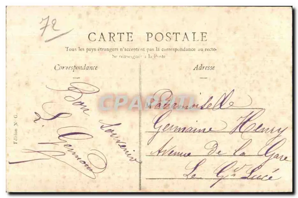 Lemons — Carta postal panorâmica com letras decoradas — Edição N.G. - Verso