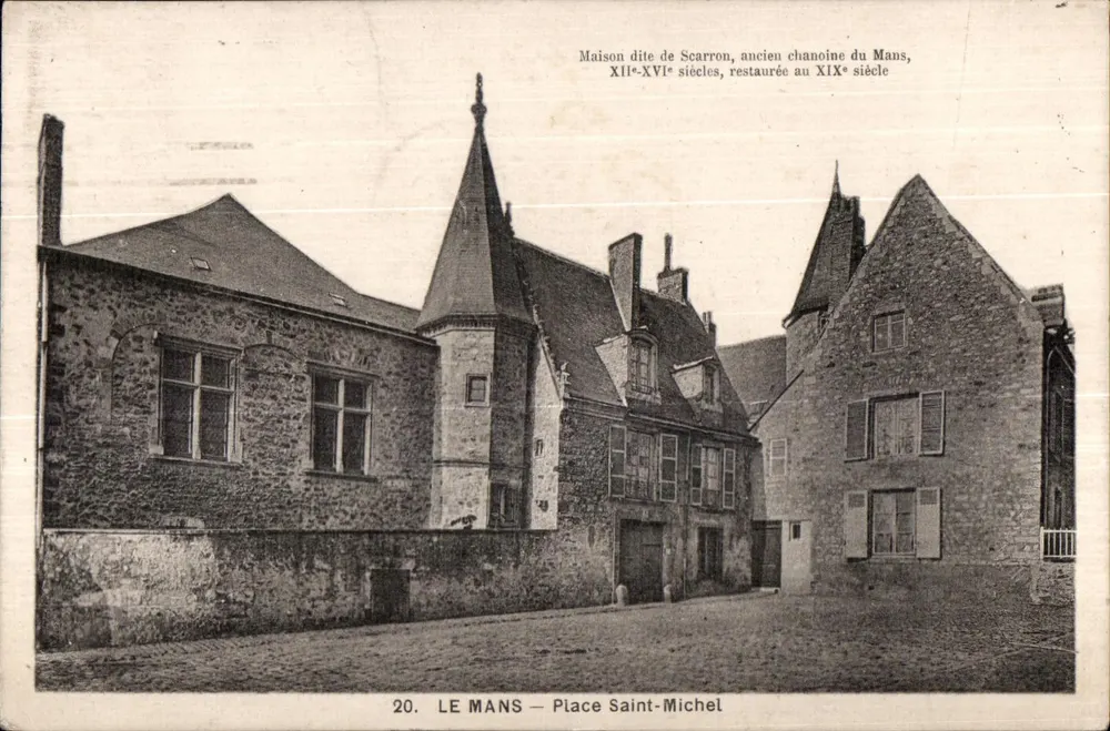 Casa dita de Scarron, antigo canónigo de Le Mans — Praça Saint-Michel — Le Mans — n°20 - Frente