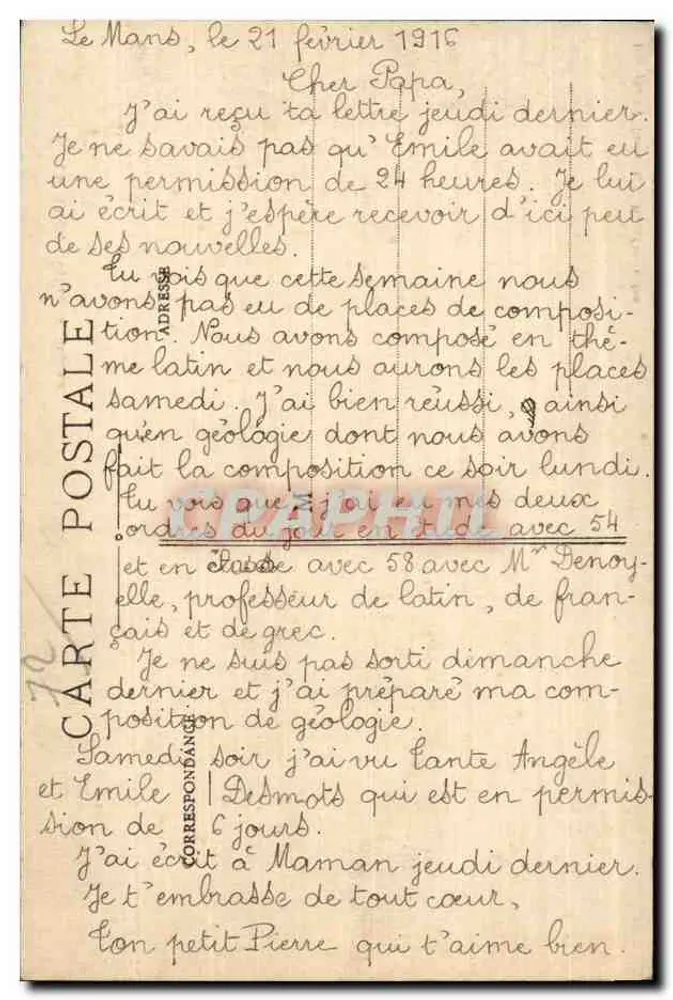Le Mans - Dolina Huisne — Wyd. i fot. J. Bouveret, Le Mans-Châteaudun - Rewers