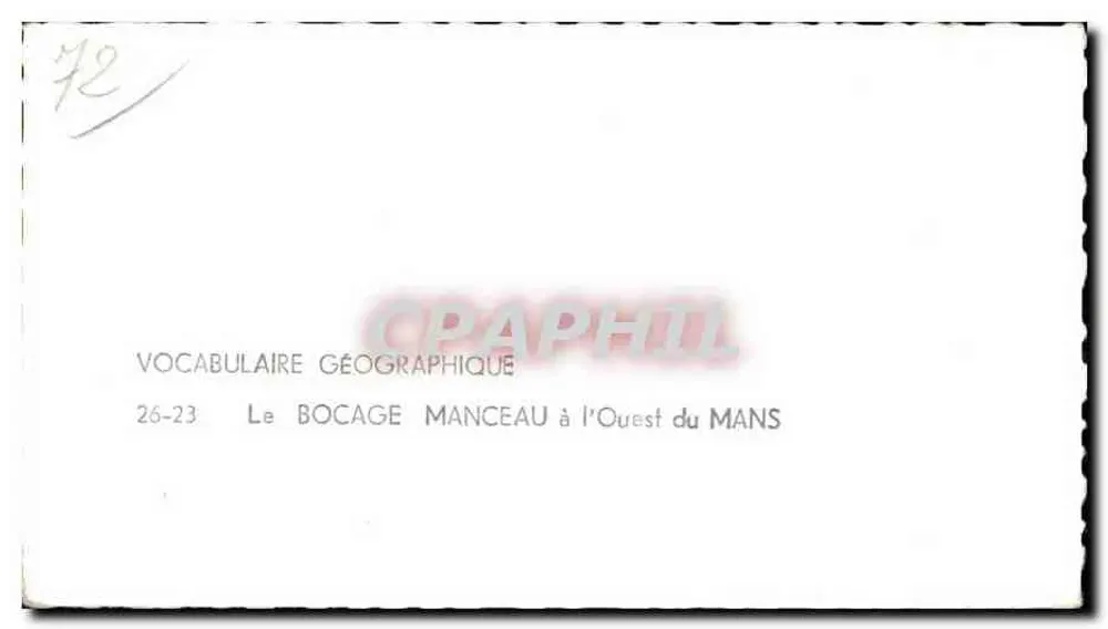 Het Bocage Manceau ten westen van Le Mans — Geografisch Woordenboek — Uitgave LAPIT - Achterkant