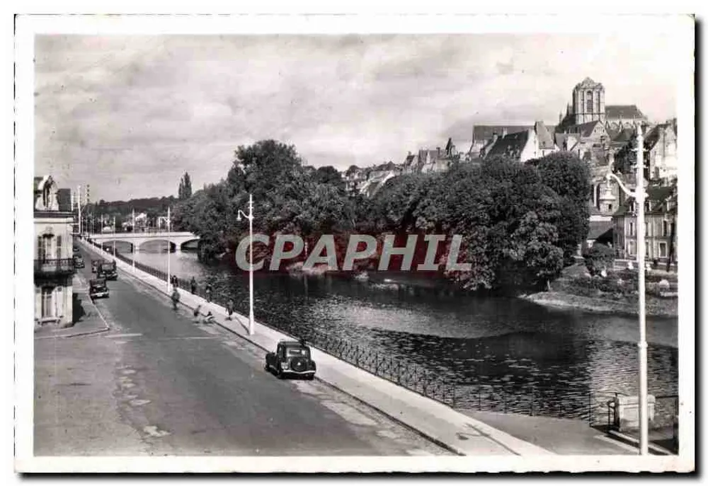 Le Mans — Ufer der Sarthe und neuer Yssoir-Brücke — Imp. Photo Poto Brunet - Vorderseite