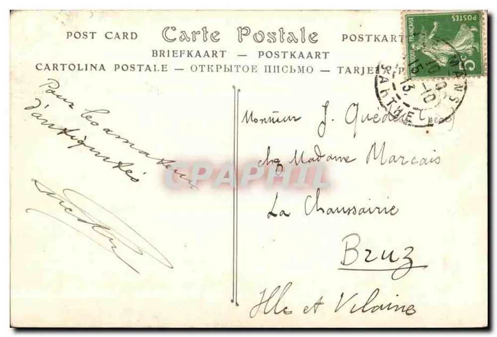 Le Mans — Casa de Adão e Eva — Le Journaux Edit., Le Mans - Verso
