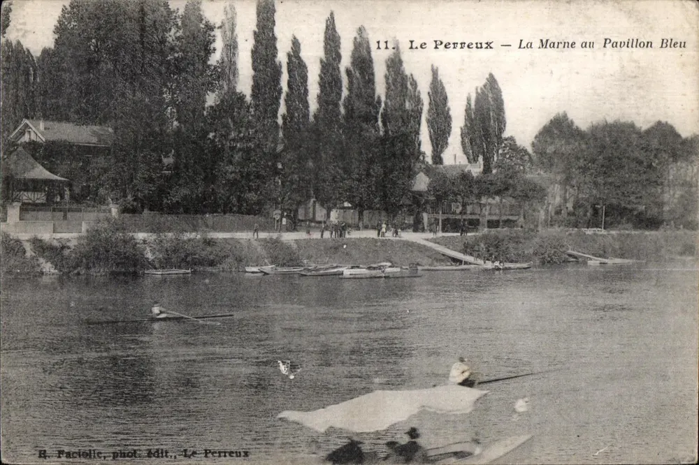 Le Perreux — A Marne no Pavillon Bleu — R. Facioli, fot. Edit., Le Perreux - Frente