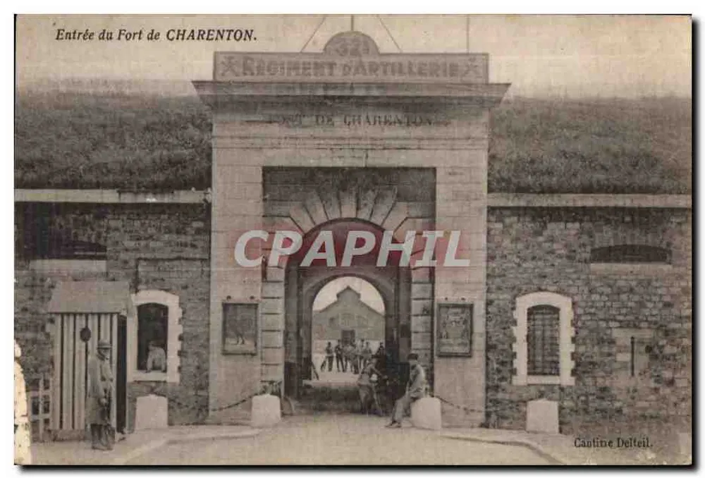 Eingang zum Fort von CHARENTON — 32. Artillerieregiment — Ansichtskarte Delteil - Vorderseite