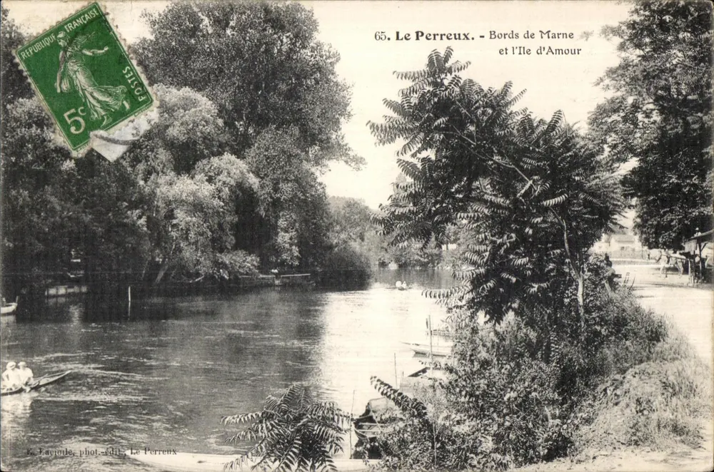 Le Perreux - Ufer der Marne und die Île d'Amour — E. Lacioûle, phot.-édit. Le Perreux - Vorderseite