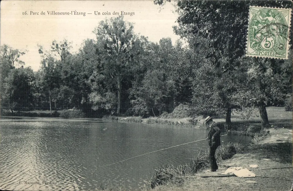 Parc de Villeneuve-l'Étang — Ein Eckbereich der Etangs — P. Marimuse, Paris - Vorderseite
