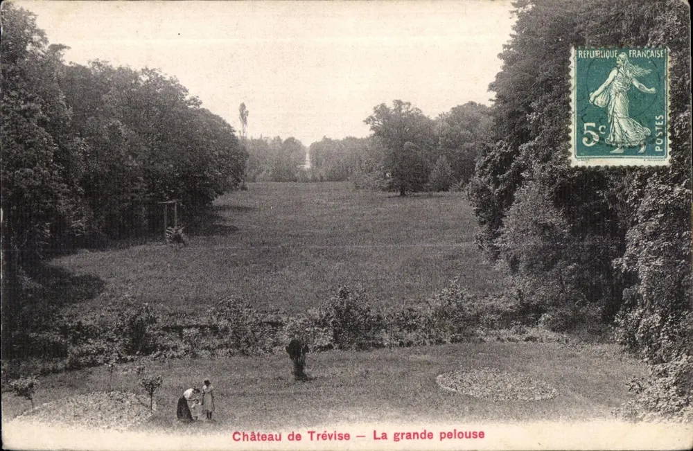 Schloss Trévise — Der große Rasen — Simi-Bromure A. Brèger, Paris - Vorderseite