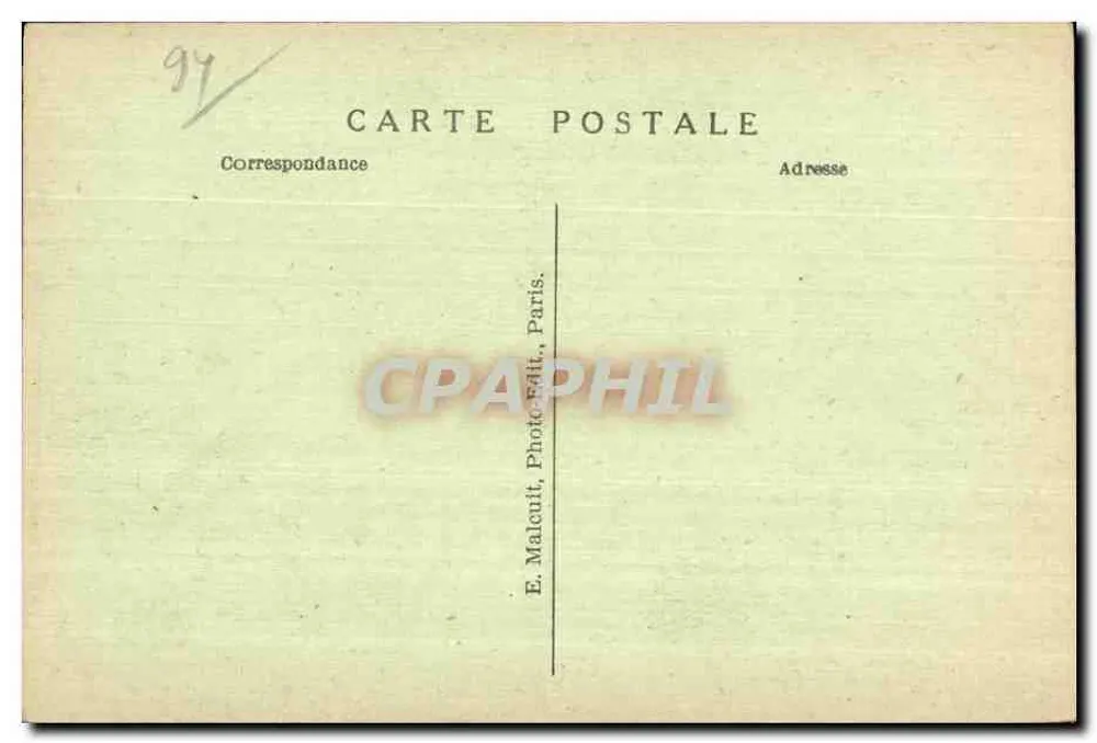 Vincennes — O Lago dos Mínimos — E.M. - Verso