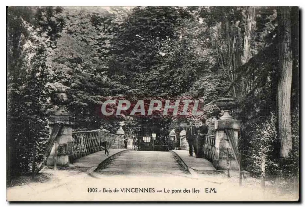 Bois de Vincennes — Le pont des Îles — E.M. Nr. 1002 - Vorderseite