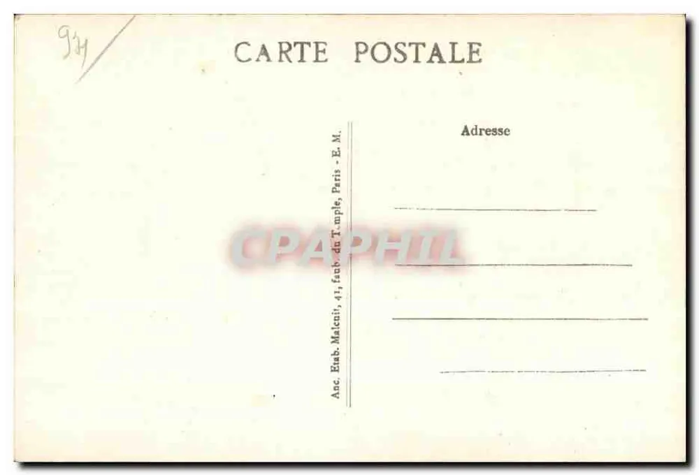 Vincennes — Vista geral do Polígono — E.M. n°1051 - Verso