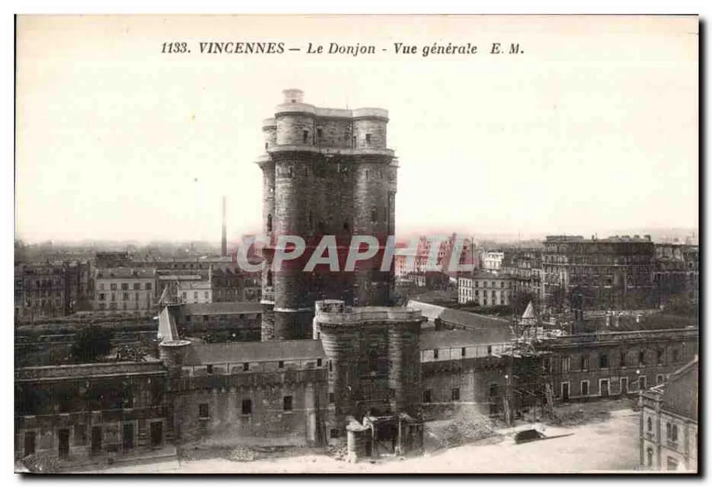 Vincennes — O Donjon — Vista geral — E.M. n°1133 - Frente