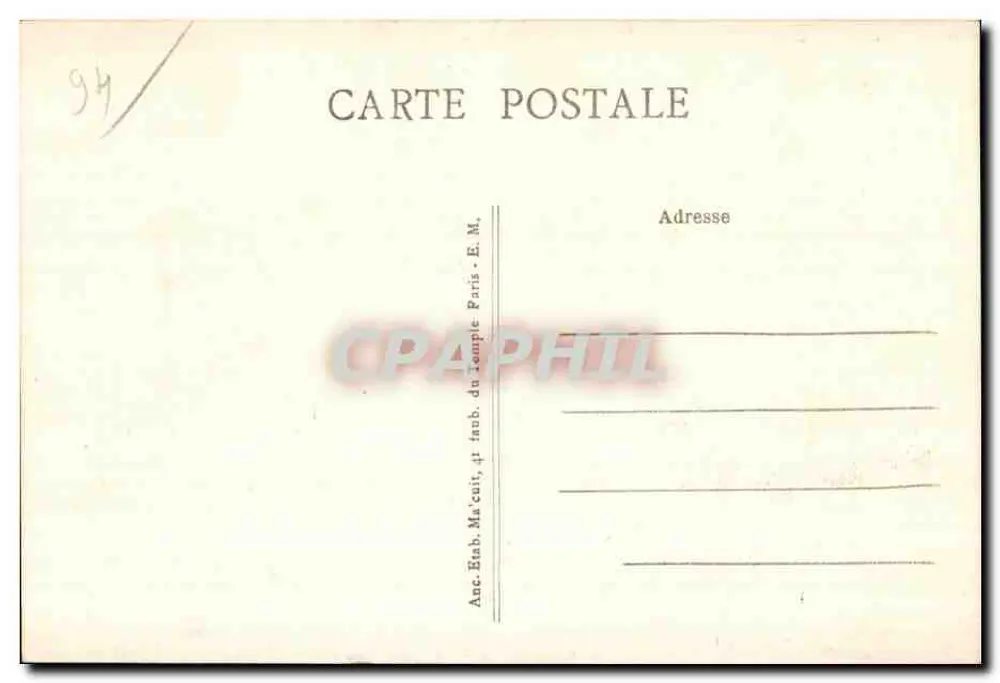 Vincennes — O Donjon — Vista geral — E.M. n°1133 - Verso