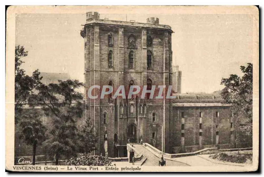 Vincennes (Seine) — Der alte Hafen — Haupteingang — Cim - Vorderseite