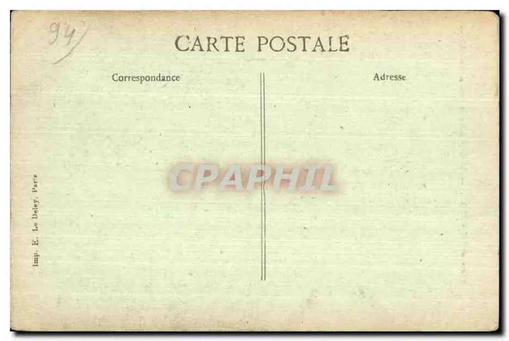 Château de Vincennes — Le Donjon vu de la Cour du Château — Éditeur B.D. n°46 - Rückseite