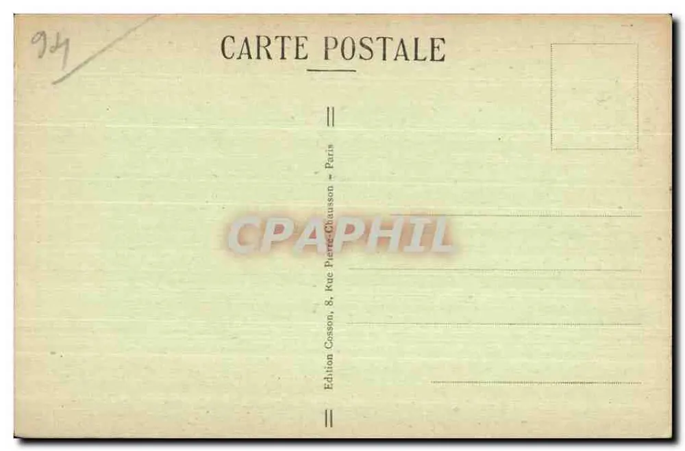 Bois de Vincennes — Die Höhle — C. M. - Rückseite