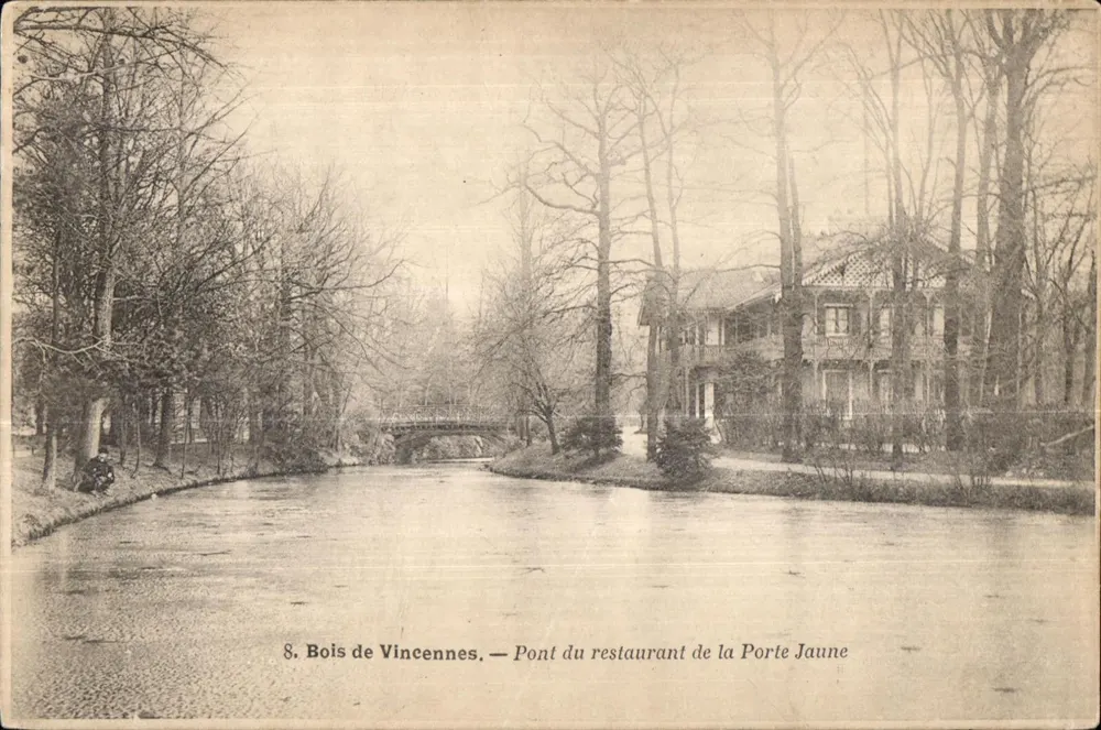 Bois de Vincennes — Brücke des Restaurants der Gelben Tür — F. Peunierat, 37, rue Faidherbe, Paris - Vorderseite
