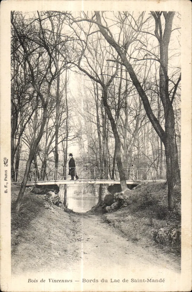 Bois de Vincennes — Bordas do Lago de Saint-Mandé — B. F., Paris - Frente