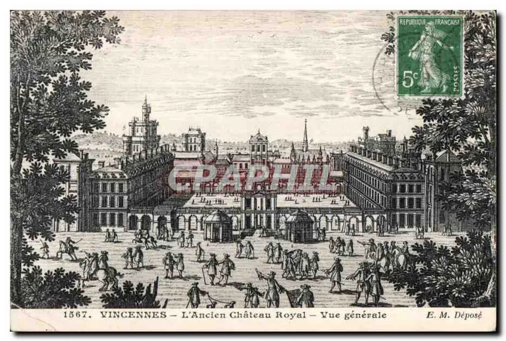 Vincennes — Das ehemalige Königliche Schloss — Allgemeiner Blick — E.M. Deposited - Vorderseite