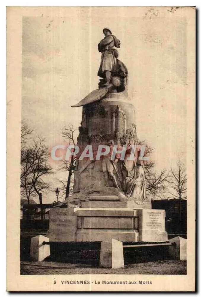 Vincennes - Der Gedenkstein für die Toten - Vorderseite