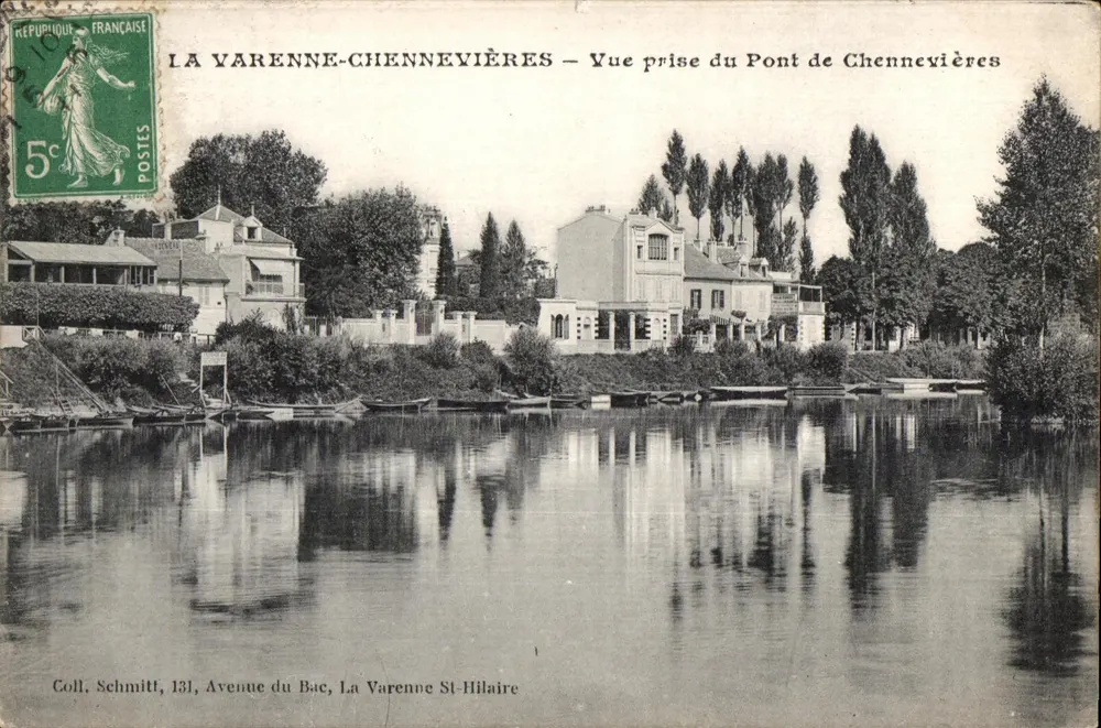 La Varenne-Chennevières — Aufnahme vom Pont de Chennevières — Éditeur Schmitt, Avenue du Bac - Vorderseite