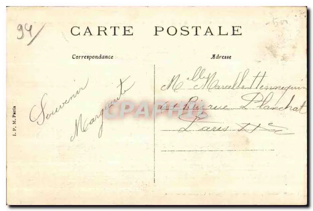 La Varenne-Chennevières — Aufnahme vom Pont de Chennevières — Éditeur Schmitt, Avenue du Bac - Rückseite