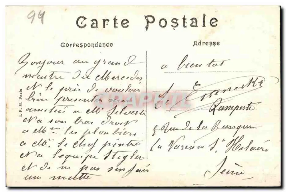 Ufer der Marne in La Varenne — pittoresker Ort — Verlag L.P.M. Paris, n°88 - Rückseite