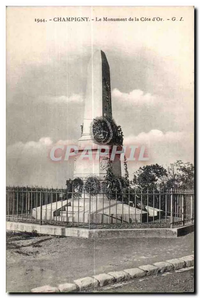 Champigny - O Monumento da Côte d'Or - G. I. - Frente