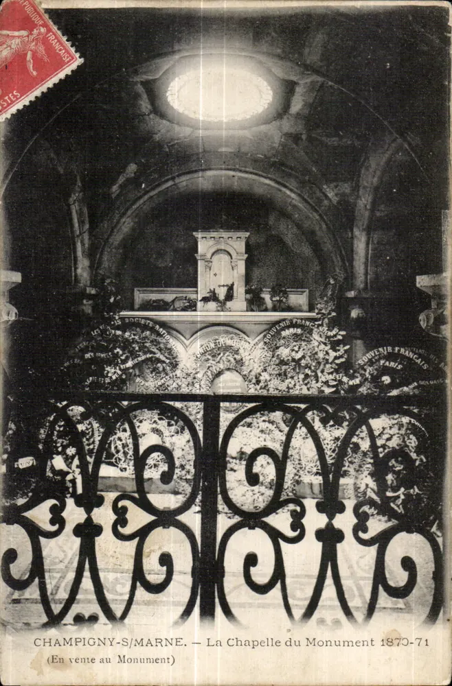 Champigny-sur-Marne — Die Kapelle des Denkmals 1870-71 — Französischer Erinnerungsbrief - Vorderseite