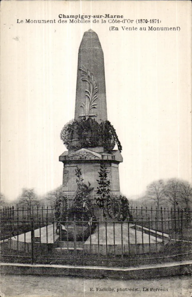 Champigny-sur-Marne — Denkmal der Mobiles der Côte-d'Or (1870-1871) — E. Factolle, phot.-edit., La Perreux - Vorderseite