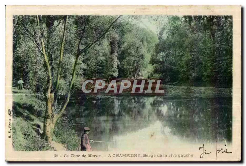 Der Marne-Rundweg — A CHAMPIGNY. Linker Uferabschnitt — B. F. PARIS, Nr. 34 - Vorderseite