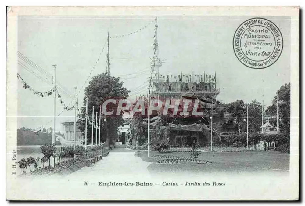 Enghien-les-Bains — Casino — Rosenpark — E. H. Paris, n°26 - Vorderseite