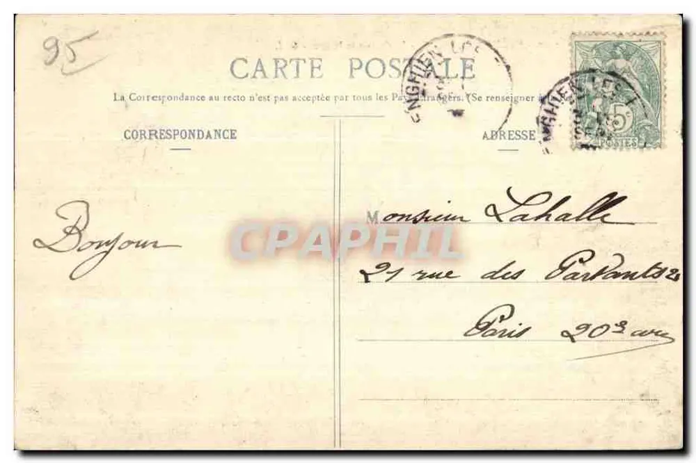 Enghien-les-Bains — Das Casino und der See — G. I. n° 1540 - Rückseite