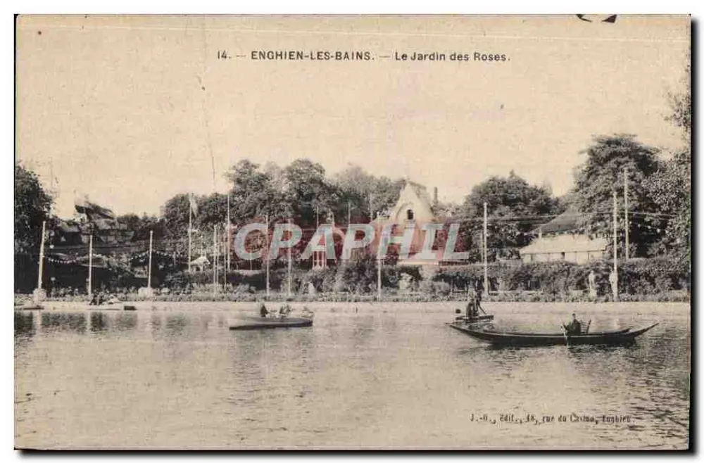 Enghien-les-Bains — Le Jardin des Roses — J.-M. Édil, 18, rue du Cateau, Enghien - Recto