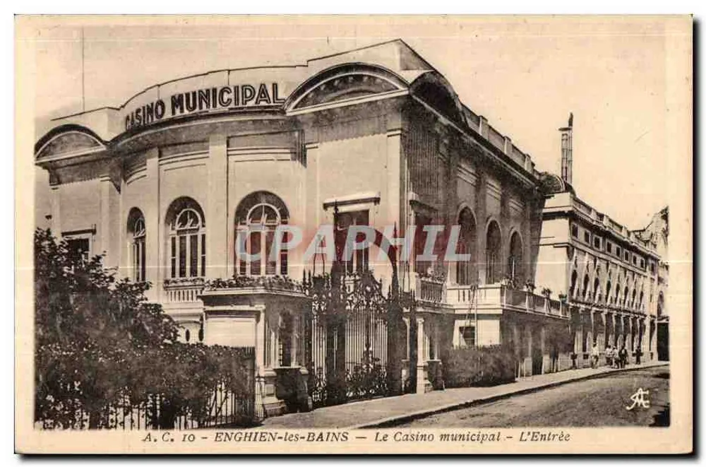 Enghien-les-Bains — Das Municipale Casino — Der Eingang — A.C. 10 — Verlag Abelle-Cartes - Paris - Vorderseite