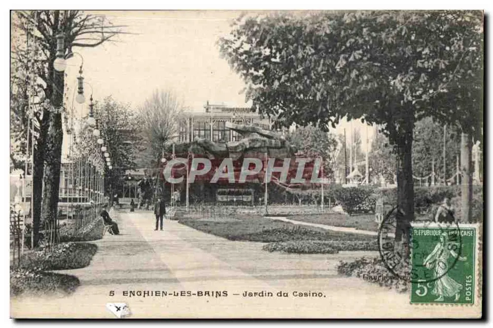 Enghien-les-Bains — Jardim do Casino — Editor não identificado, número de série não visível - Frente