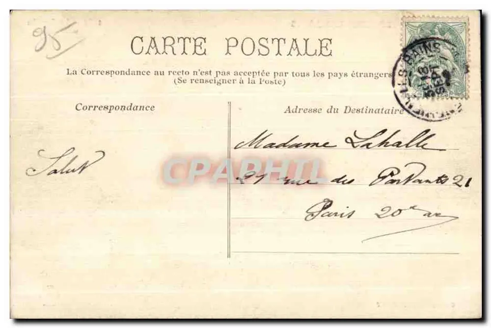 Enghien-les-Bains — Der Rosenpark — unbekannter Verleger, Seriennummer 1183 - Rückseite
