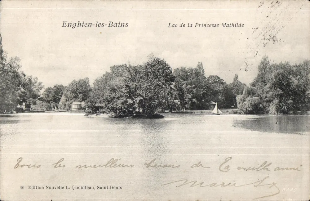 Enghien-les-Bains — Lago da Princesa Mathilde — Edição Nova L. Quointeau, Saint-Denis - Frente