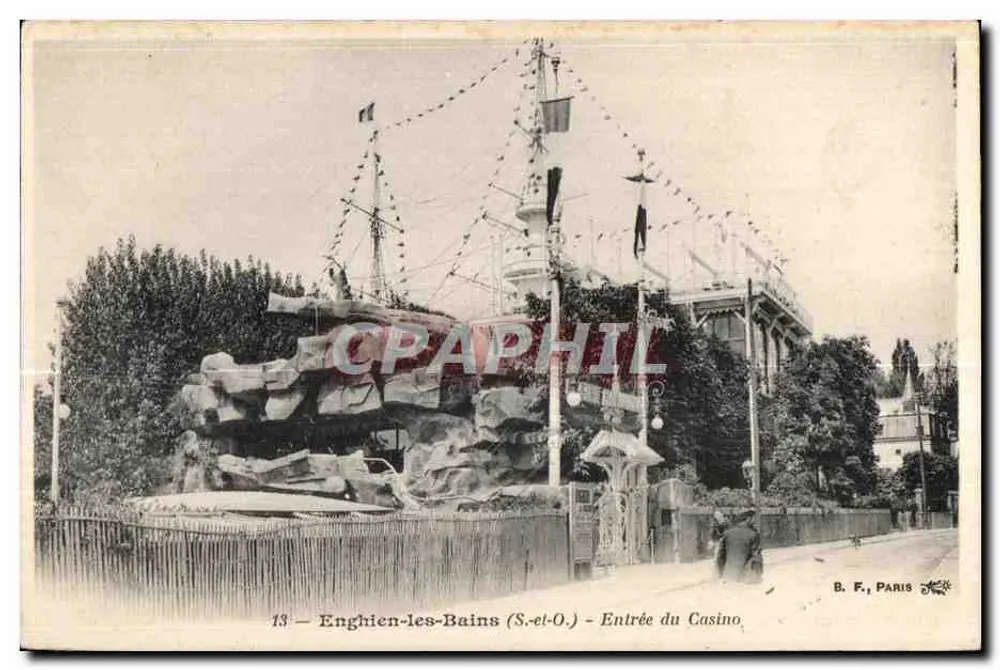 Enghien-les-Bains (S.-et-O.) — Eingang zum Casino — B. F., Paris - Vorderseite
