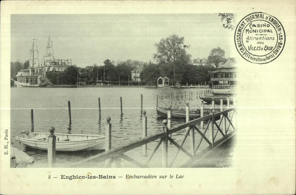 Enghien-les-Bains — Anlegesteg am See — E.H., Paris, n°8 - Vorderseite