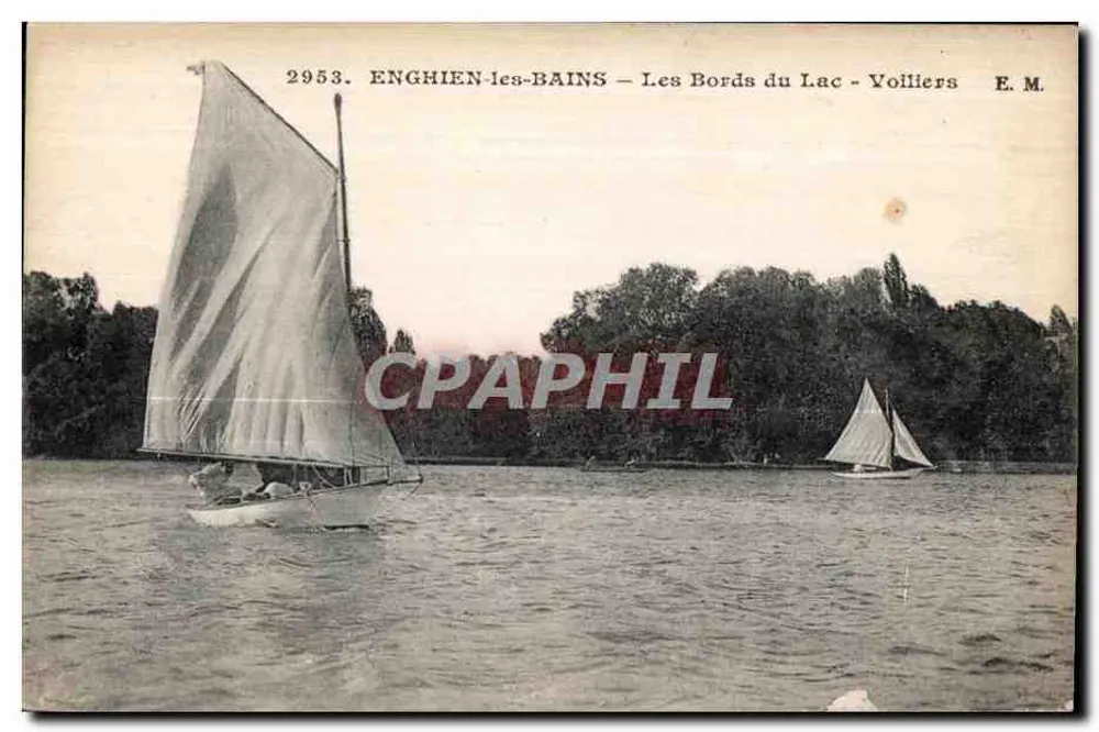 Enghien-les-Bains — Die Ufer des Sees — Segelboote — E. M. — n° 2953 - Vorderseite