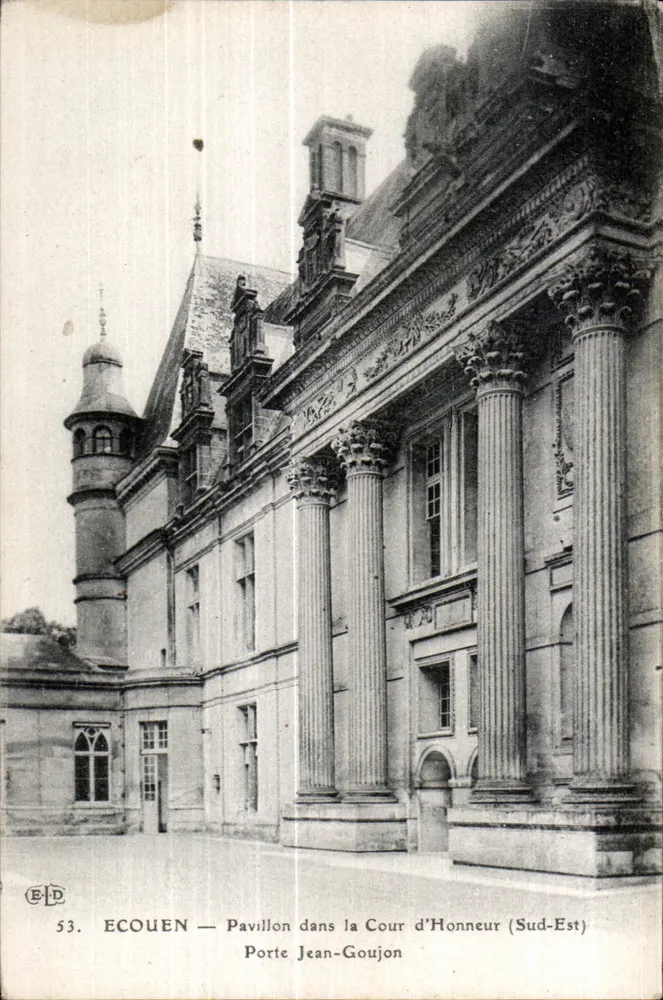 ÉCOUEN — Pavillon in der Cour d'Honneur (Südosten) — Porte Jean-Goujon — Verlag ELD, Nr. 53 - Vorderseite