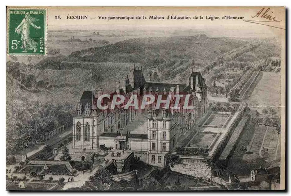ÉCOUEN — Panoramablick auf die École de la Légion d'Honneur — Verlag nicht sichtbar, Nr. 35 - Vorderseite
