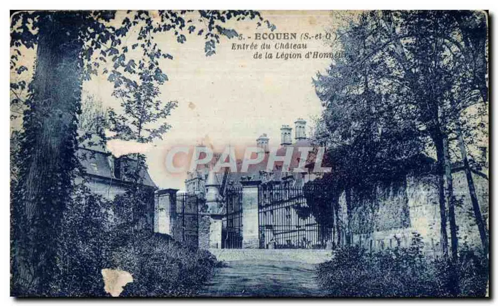 Écouen (S.-et-O.) — Eingang zum Schloss der Ehrenlegion — Fotoausgabe Blomcourt-les-Prés (Oise) - Vorderseite
