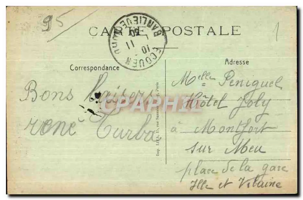 ÉCOUEN — Schloss der Ehrenlegion — Allée de la Princesse — Sammlung Duvillard - Rückseite