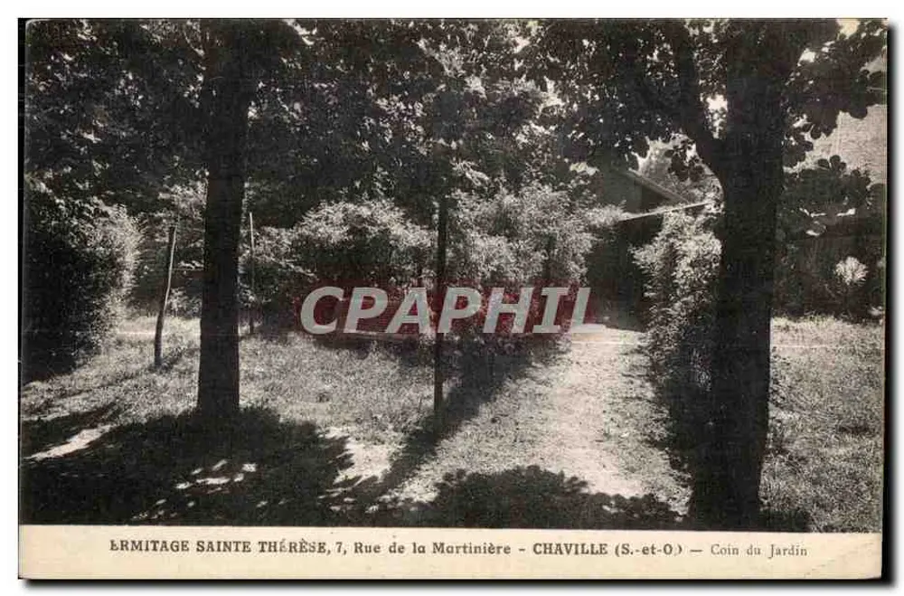 Ermitage Sainte-Thérèse, 7 Rue de la Martinière — Chaville (S.-et-O.) — Ecke des Gartens - Vorderseite