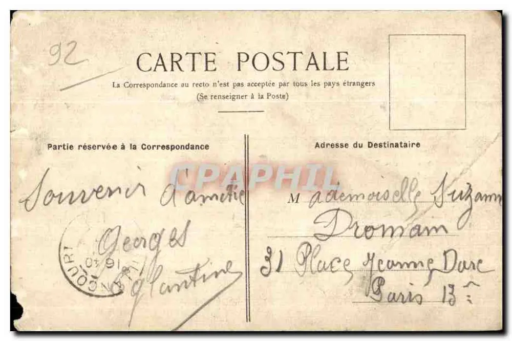Chaville — La Chiesa — Editore non visibile, numero di serie non leggibile - Verso