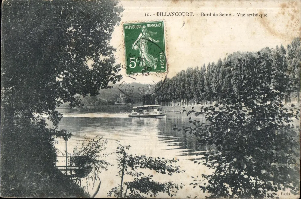 Billancourt - Ufer der Seine - künstlerische Ansicht — Verlag Paris - Vorderseite