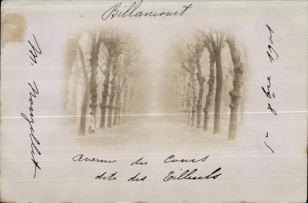 Avenue des Cours genannt des Étilleuls — Billancourt — Société Lumière, Lyon - Vorderseite